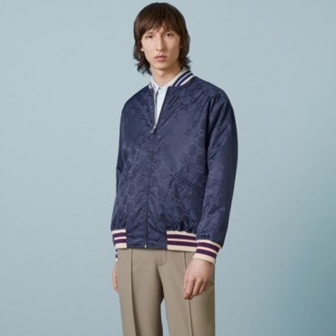 구찌 남성 네이비 집업 양면 자켓 - Gucci Mens Navy Jackets 