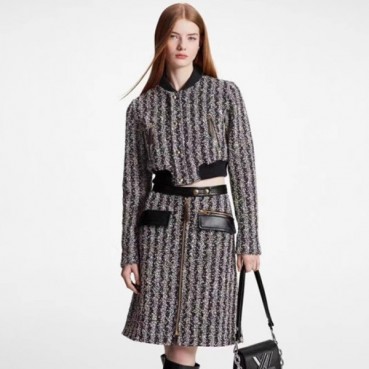루이비통 여성 블랙 트위드 자켓 - Louis vuitton Womens Black Tweed Jackets 
