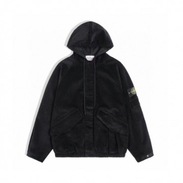 스톤아일랜드 남성 캐쥬얼 블랙 자켓 - Stone Island Mens Black Jackets 
