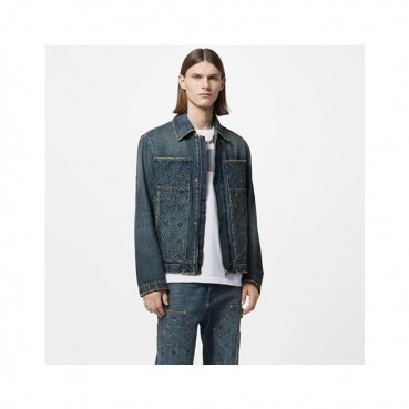 루이비통 남성 캐쥬얼 블루 자켓 - Louis vuitton Mens Blue Jackets 