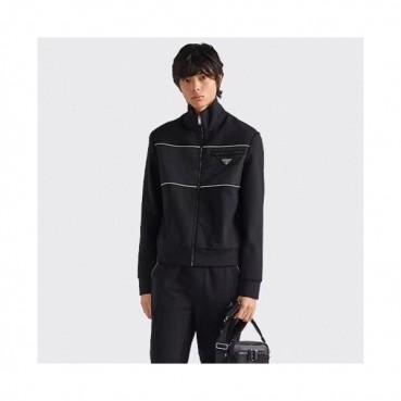 프라다 남성 블랙 후드 자켓 - Prada Mens Black Jackets 