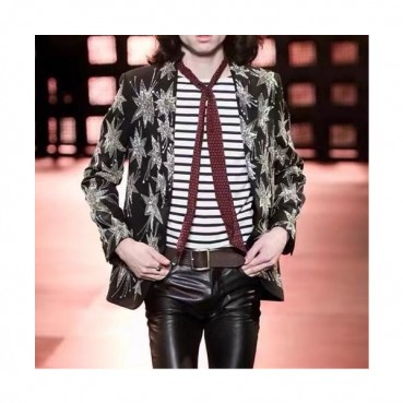 입생로랑 남성 블랙 슈트 자켓 - Saint Laurent Mens Black Jackets 