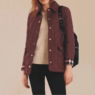 버버리 여성 버건디 다운 자켓 - Burberry Womens Burgundy Jackets 
