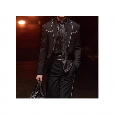 입생로랑 남성 블랙 슈트 자켓 - Saint Laurent Mens Black Jackets 