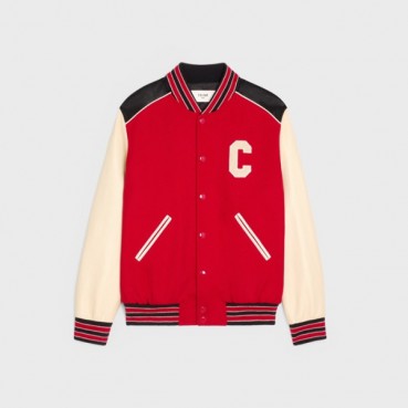 셀린느 남/녀 캐쥬얼 레드 자켓 - Celine Unisex Red Jackets 