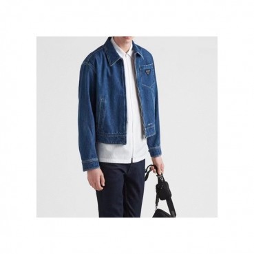 프라다 남성 캐쥬얼 블루 자켓 - Prada Mens Blue Jackets 