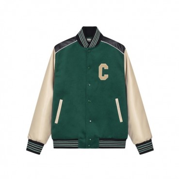 셀린느 남/녀 캐쥬얼 그린 자켓 - Unisex Green Jackets 