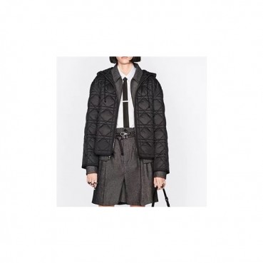 디올 여성 블랙 후드 자켓 - Womens Black Jackets 
