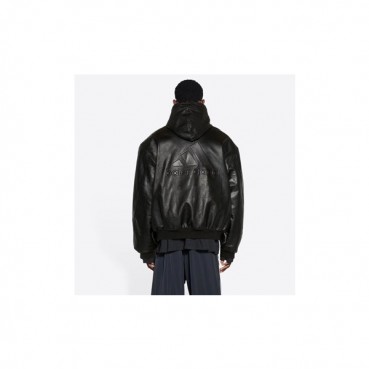 발렌시아가 남성 블랙 후드 자켓 - Mens Black Jackets 