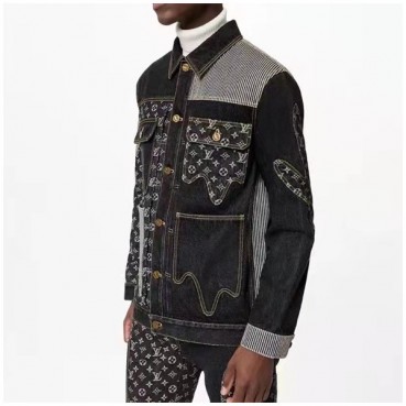 루이비통 남성 데님 자켓 - Louis vuitton Mens Denim Jacket 