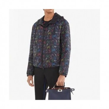 Fendi  Mens Logo Casual Jackets Black - 펜디 2021 남성 로고 캐쥬얼 자켓 Fen01111x Size(m 