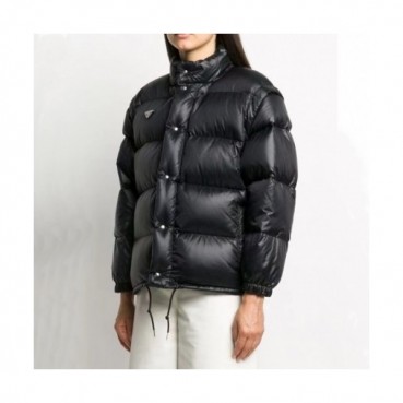 Prada  Womens Logo Casual Duck Down Jackets Black - 프라다 2021 여성 로고 캐쥬얼 다운 자켓 Pra02497x Size(s 