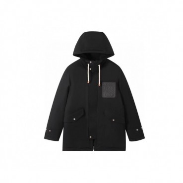 Loewe  Mens Logo Casual Duck-down Jackets Black 