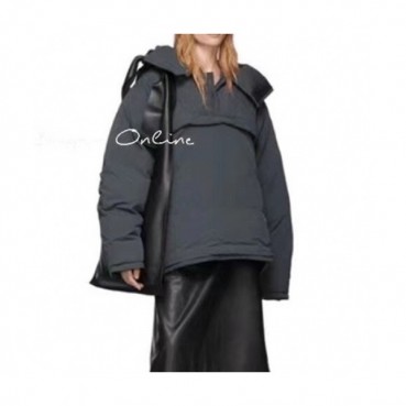 WELLDONE  Mm/Wm Retro Logo Down Jackets Gray - 웰던 2021 남/녀 레트로 로고 다운 자켓 Wel0034x Size(xs 