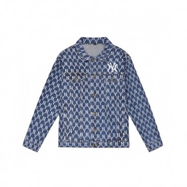 MLB  Mens Logo Casual Bombar Jackets Blue - 엠엘비 2021 남성 로고 캐쥬얼 봄버 자켓 Mlb0066x Size(s 