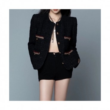 Chanel  Womens Logo Casual Jackets Black - 샤넬 2021 여성 로고 캐쥬얼 자켓 Cnl0806x Size(s 