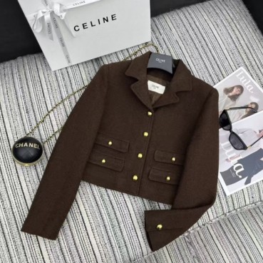 Celine  Womens Luxury Jackets Black - 셀린느 2024 여성 럭셔리 자켓 Cel0176x Size(s 