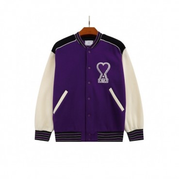 Ami  Mens Logo Casual Cashmere Jacket Purple - 아미 2021 남성 로고 캐쥬얼 캐시미어 자켓 Ami0223x.Size(m 