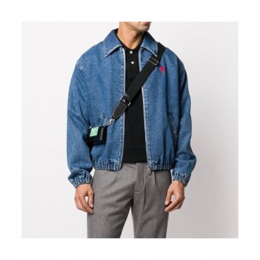 Ami  Mens Logo Casual Jackets Blue - 아미 2021 남성 로고 캐쥬얼 울 자켓 Ami0201x Size(s 