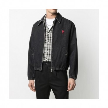 Ami  Mens Logo Casual Jackets Black - 아미 2021 남성 로고 캐쥬얼 울 자켓 Ami0200x Size(s 