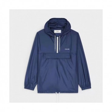 Celine  Mens Logo Wind-proof Jackets Blue 