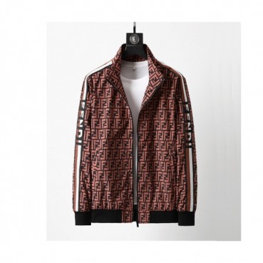 Fendi  Mens Logo Casual Jackets Brown - 펜디 2021 남성 로고 캐쥬얼 자켓 Fen01023x Size(m 