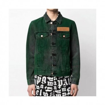 Palm Angels  Mens Logo Denim Jackets Green - 팜 엔젤스 2021 남성 로고 데님 자켓 Palm0333x Size(s 