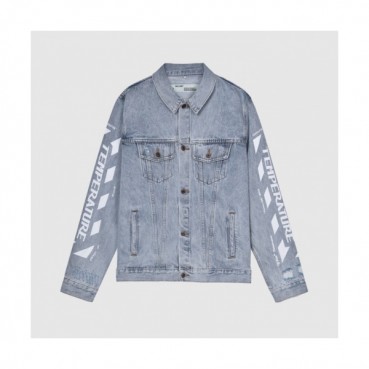 Off-white  Mm/Wm Logo Casual Jackets Blue 