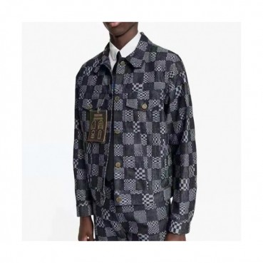 Louis vuitton  Mens Logo Wind-proof Jackets Blue 