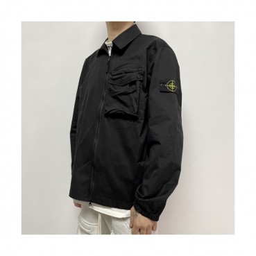 [캐쥬얼]Stone Island   Mens Basic Casual Jackets Black - 스톤아일랜드 2021 남성 베이직 캐쥬얼 자켓 Sto0352x Size(m 