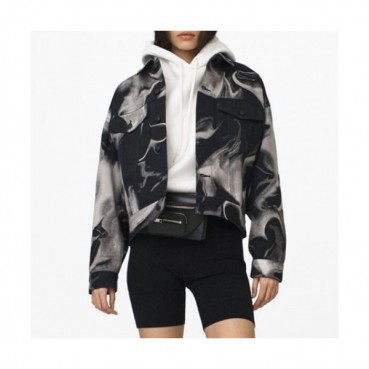 [알렉산더왕]Alexsander Wang 2020 Womens Logo Casual Denim Jacket - 알렉산더왕 2020 여성 로고 캐쥬얼 데님 자켓 Alw0147x.Size(s 