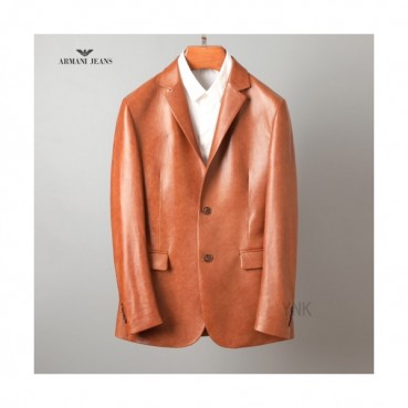 [알마니]Armani 2020 Mens Logo Casual Leather Suit Jackets - 알마니 2020 남성 로고 캐쥬얼 가죽 슈트 자켓 Arm0779x.Size(m 