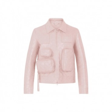 Fendi Unisex Trendy Monogram Leather Jacket - 펜디 남/녀 모노그램 가죽 자켓 