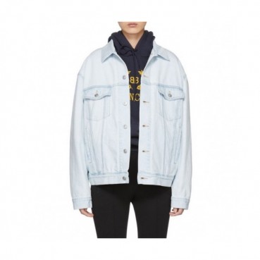 [발렌시아가]Balenciaga 2020 Mm/Wm Logo Casual Oversize Denim Jackets - 발렌시아가 2020 남/녀 로고 캐쥬얼 오버사이즈 데님 재킷 Bal0757x.Size(m 