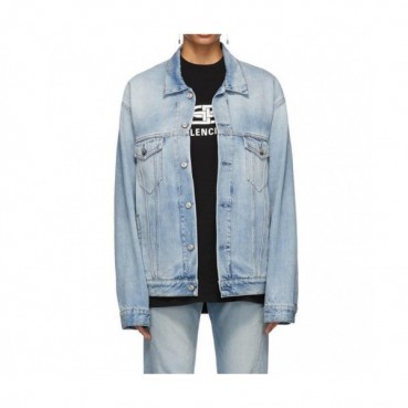 [발렌시아가]Balenciaga 2020 Mm/Wm Logo Casual Oversize Denim Jackets - 발렌시아가 2020 남/녀 로고 캐쥬얼 오버사이즈 데님 재킷 Bal0755x.Size(m 