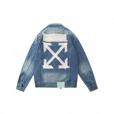 Off-white 2020 Mens Logo Casual Denim Jackets 