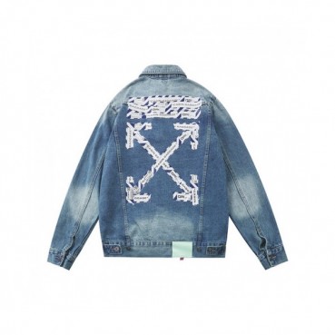 Off-white 2020 Mens Logo Casual Denim Jackets 