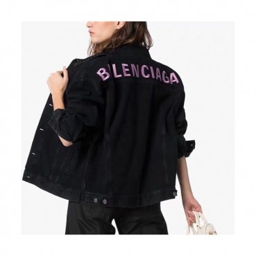 [발렌시아가]Balenciaga 2020 Mm/Wm Logo Casual Oversize Denim Jackets - 발렌시아가 2020 남/녀 로고 캐쥬얼 오버사이즈 데님 재킷 Bal0726x.Size(s 