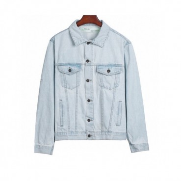 Off-white 2020 Mens Logo Casual Denim Jackets 
