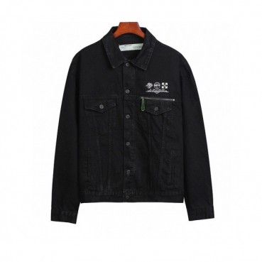 Off-white 2020 Mens Logo Casual Denim Jackets 