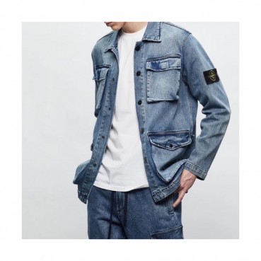 [매장판]Stone Island  2020 Mens Basic Casual Denim Jackets - 스톤아일랜드 2020 남성 베이직 캐쥬얼 데님 자켓 Sto0136x.Size(s 