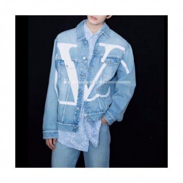 [발렌티노]Valentino 2020 Mens Mordern Logo Denim Jackets - 발렌티노 2020 남성 모던 로고 데님 자켓 Val0325x.Size(m 