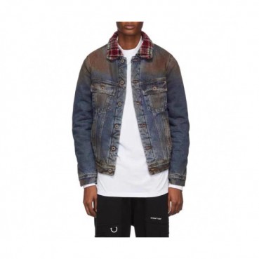 Off-white 2019 Mens Logo Casual Denim Jacket 