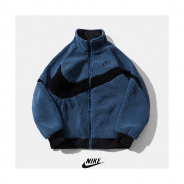 Nike 2019 Mens Logo Bombar Flannel Jacket - 나이키 2019 남성 로고 봄버 플란넬 양면 자켓 Nik97x