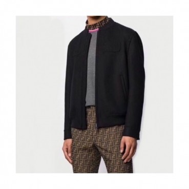 Fendi 2019 Mens Casual Zip-up Cashmere Jacket 