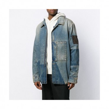 Off-white 2019 Mens Logo Casual Denim Jacket 