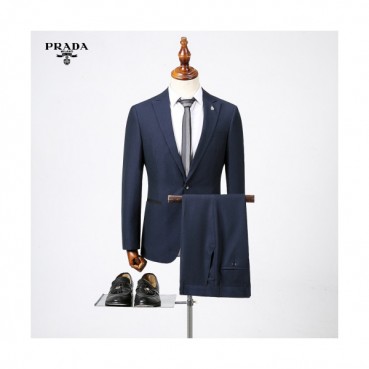 Prada 2019 Mens Business Suit Jacket&Pans - 프라다 2019 남성 비지니스 슈트 자켓&슬랙스 Pra0774x.Size(m 