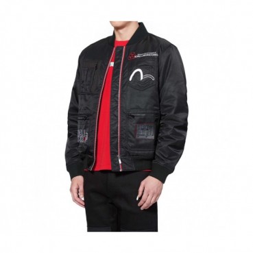 Evisu Mens Embroidery Evisukuro Casual Down Jacket - 에비수 2019 남성 자수 갈매기 캐쥬얼 솜옷 자켓 Evi12x