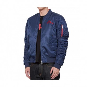 Evisu Mens Embroidery Evisukuro Casual Down Jacket - 에비수 2019 남성 자수 갈매기 캐쥬얼 양면 솜옷 자켓 Evi11x