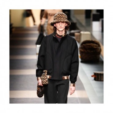 Fendi 2019 Mens Casual Zip-up Cashmere Jacket 